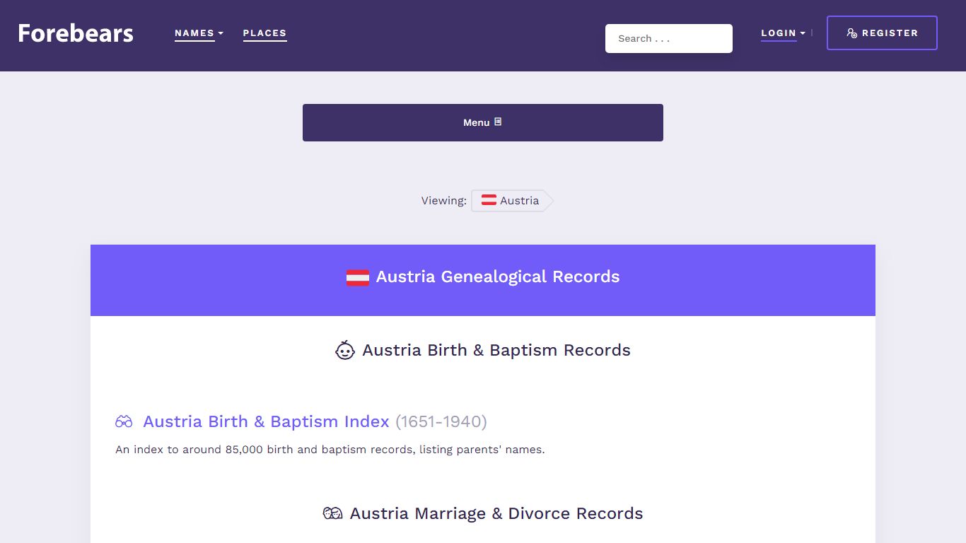 Austria Genealogy Resources & Vital Records - Forebears